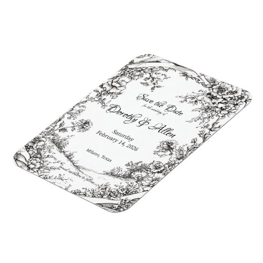 Uitgebreide rustieke bloemen magneet (Linkerzijde)