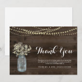 Uitgebreide Rustige houten en lichte materialen Bedankkaart (Voorkant / Achterkant)