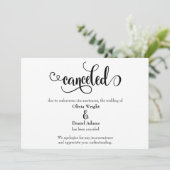 Uitgebreide script afgeblazen trouwdatum bekendmak kaart (Staand voorkant)