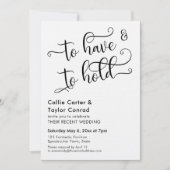 Uitgebreide scripttypografie hebben en houden kaart (Voorkant)