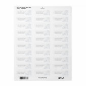 Uitgebreide Silve Scroll White Wedding Address Lab Etiket (Full Sheet)