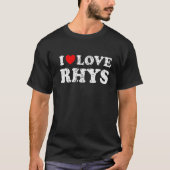 Uitgebreide slurk in stijl I Love Rhys T-shirt (Voorkant)