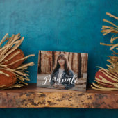 Uitgebreide smaak EDITABLE COLOOR Afstuderen Plaqu Fotoplaat (Zijkant)