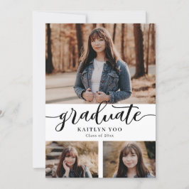 Uitgebreide smaak Editable Color Afstuderen Invita Kaart