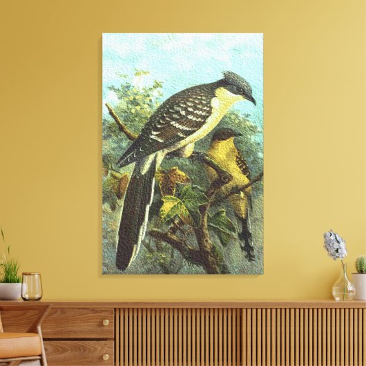 Uitgebreide spotprenten op cuckoo-vogelcanvas afdr canvas afdruk (Insitu (Woonkamer))