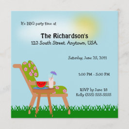 Uitgebreide stoel zomertijd BBQ Kaart