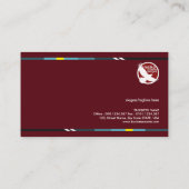 Uitgebreide Tabs Maroon Company Secretary Visitekaartje (Achterkant)