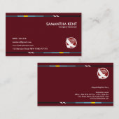 Uitgebreide Tabs Maroon Company Secretary Visitekaartje (Voorkant / Achterkant)