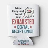 Uitgebreide tandheelkundige receptionist Funny Fro Blikjeskoeler (Achterkant)