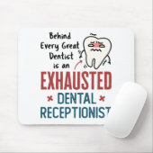 Uitgebreide tandheelkundige receptionist Funny Fro Muismat (Met muis)