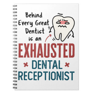 Uitgebreide tandheelkundige receptionist Funny Fro Notitieboek