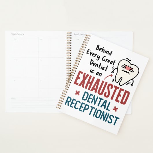 Uitgebreide tandheelkundige receptionist Funny Fro Planner (Display)