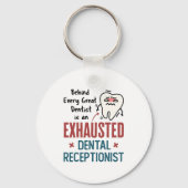 Uitgebreide tandheelkundige receptionist Funny Fro Sleutelhanger (Voorkant)