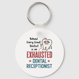 Uitgebreide tandheelkundige receptionist Funny Fro Sleutelhanger