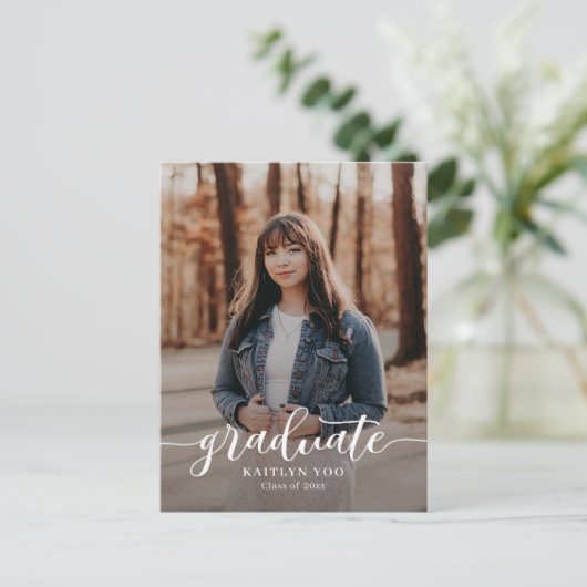 Uitgebreide Taste Editable Color Afstuderen Briefk Briefkaart (Staand voorkant)