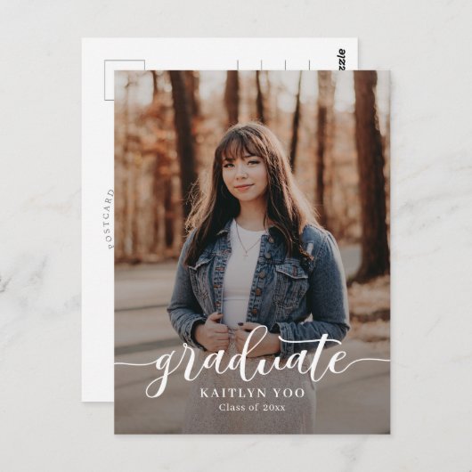 Uitgebreide Taste Editable Color Afstuderen Briefk Briefkaart (Voorkant / Achterkant)