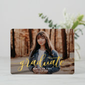 Uitgebreide Taste Folie Afstuderen Uitnodiging (Staand Voorkant)