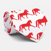 Uitgebreide Trot Dressage Horse (rood) Stropdas (Opgerold)