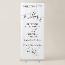 Uitgebreide Typografie Eenvoudig Het Huwelijk Van Roll-up Banner