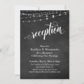 Uitgebreide typografie krijtbord lichten receptie kaart (Voorkant)