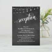 Uitgebreide typografie schoolbord lampen receptie kaart (Staand voorkant)