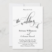 Uitgebreide Typografie Simpel De Bruiloft Van Kaart (Voorkant)