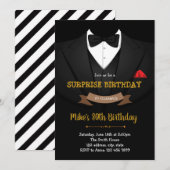 Uitgebreide uitnodiging voor man (Voorkant / Achterkant)