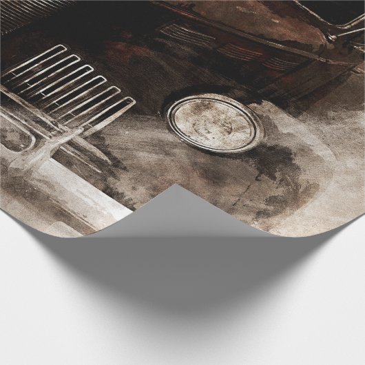 Uitgebreide vuilnisauto cadeaupapier (Hoek)