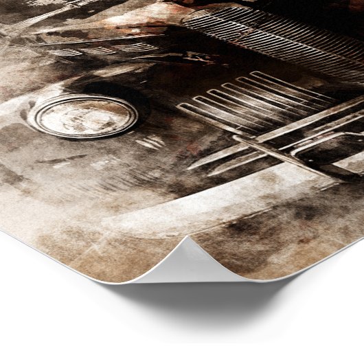 Uitgebreide vuilnisauto poster (Hoek)