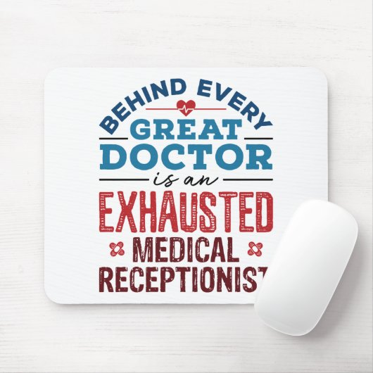 Uitgebreide waardering medisch receptionist muismat (Met muis)