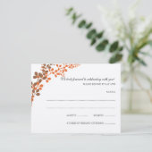 Uitgebreide wijnstokken (Brons en Sinaasappel) RSV RSVP Kaartje (Staand voorkant)