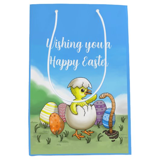 Uitgebroede paaskip medium cadeauzakje (Voorkant)