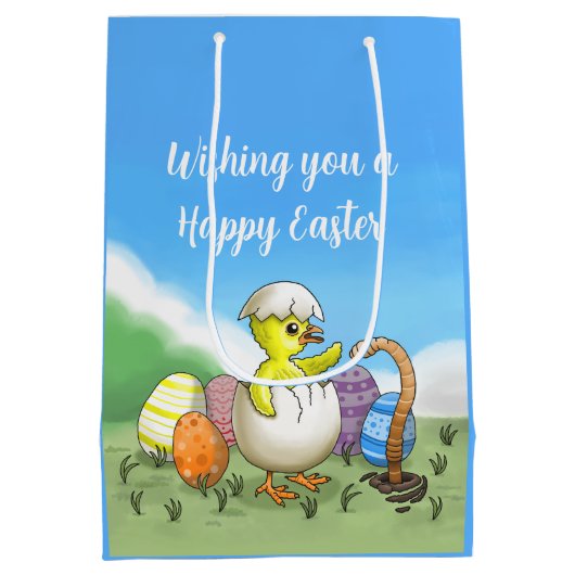 Uitgebroede paaskip medium cadeauzakje (Achterkant)