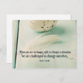 Uitgedaagd om onszelf te veranderen briefkaart (Voorkant / Achterkant)