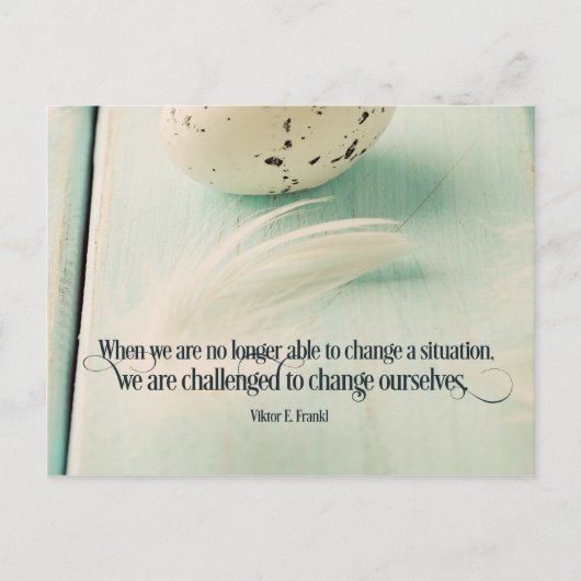 Uitgedaagd om onszelf te veranderen briefkaart (Voorkant)