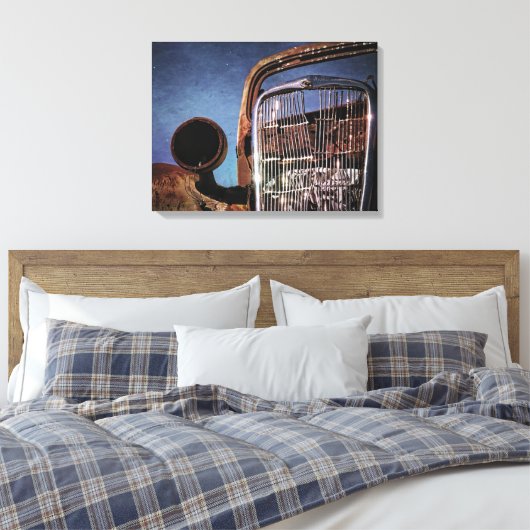 Uitgedoofde klassieke auto canvas afdruk (Insitu (Slaapkamer))
