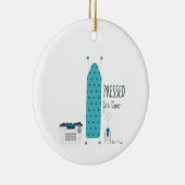 Uitgedrukt voor tijd keramisch ornament (Rechts)