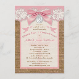 UITGEDRUKTE BOW EN CHARM Eerste Heilige Communie U Kaart