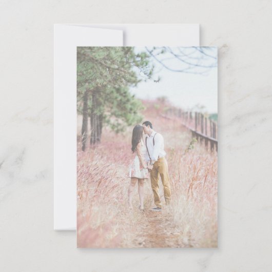 Uitgefade script 2 foto's bewaar de datum trouwkaa save the date (Achterkant)