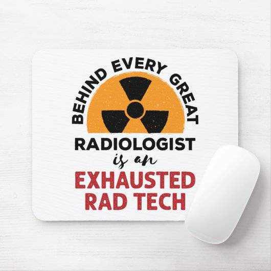 Uitgegraven radiologische technologieconoom Tech F Muismat (Met muis)