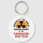 Uitgegraven radiologische technologieconoom Tech F Sleutelhanger (Voorkant)