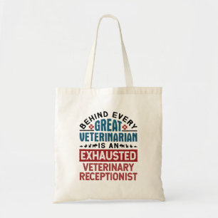 Uitgegraven veterinair receptionist tote bag