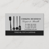 Uitgehakt pasta, gekookte spatel, spongereedschap visitekaartje (Voorkant)