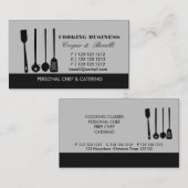 Uitgehakt pasta, gekookte spatel, spongereedschap visitekaartje (Voorkant / Achterkant)