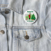 Uitgehangen Kerstman Verdraaide Cartoon Ronde Button 5,7 Cm (In situ)