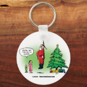 Uitgehangen Kerstman Verdraaide Cartoon Sleutelhanger (Voorkant)