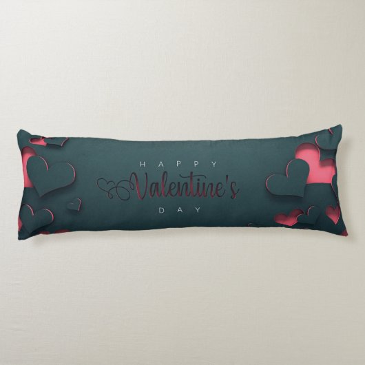 Uitgeholde gelukkige Valentijnsdag Lichaamskussen (Achterkant)