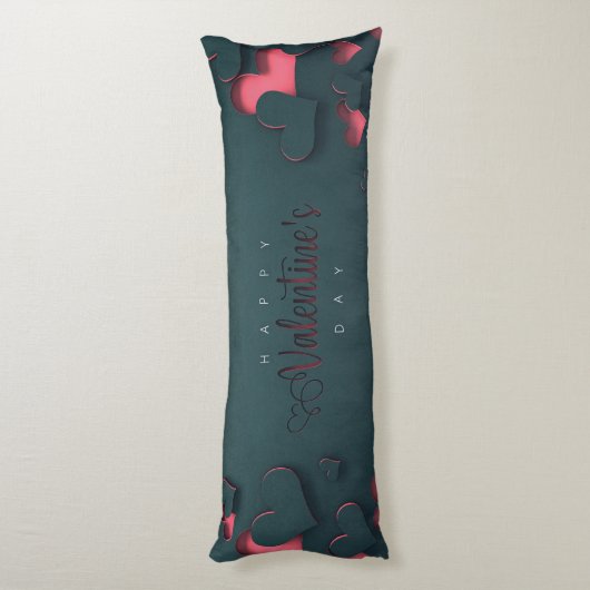 Uitgeholde gelukkige Valentijnsdag Lichaamskussen (Achterkant (Verticaal))
