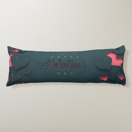 Uitgeholde gelukkige Valentijnsdag Lichaamskussen (Voorkant)