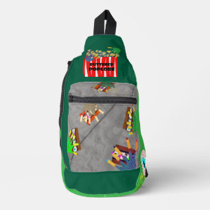 Uitgehongerde Ondoden Zombies Print Knip Naai Tas